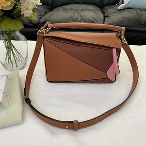 NWT Loewe Small Puzzle Bag Tan Pink